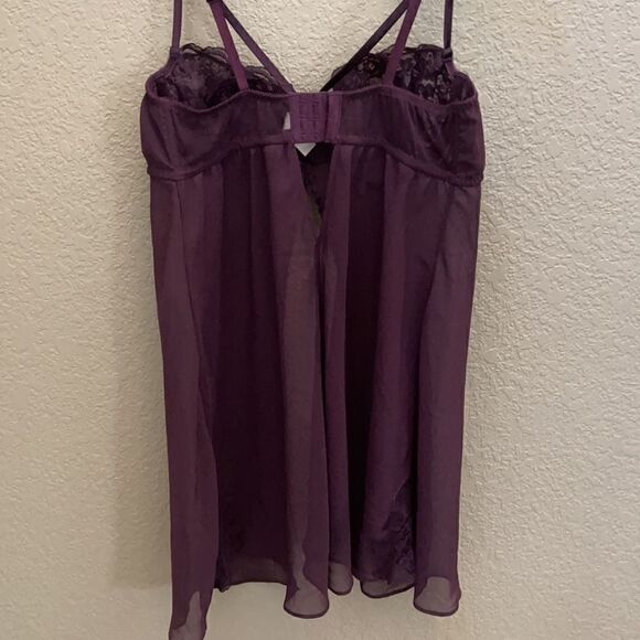 Cacique- Plum Lingerie Nightie - Picture 4 of 7